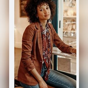 J. Jill Mendocino Plaid Blazer Size Small